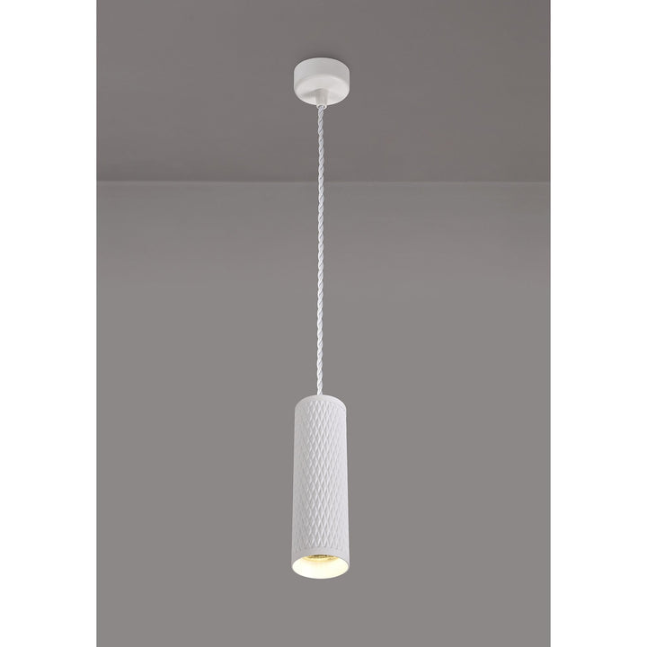 Nelson Lighting NLK01959 Silence 1 Light 20cm Pendant Light Sand White