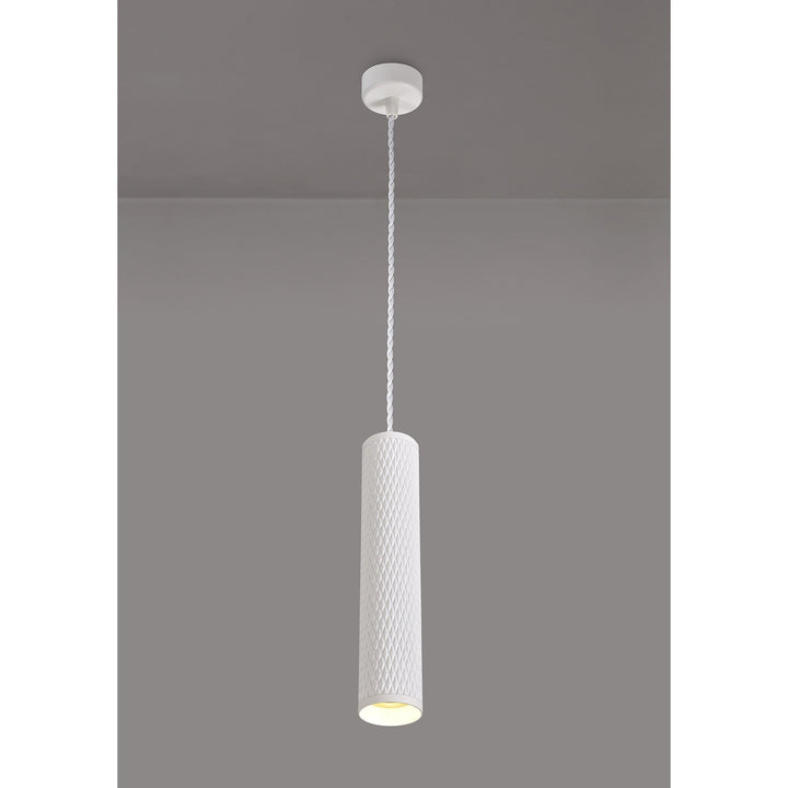 Nelson Lighting NLK01969 Silence 1 Light 30cm Pendant Light Sand White