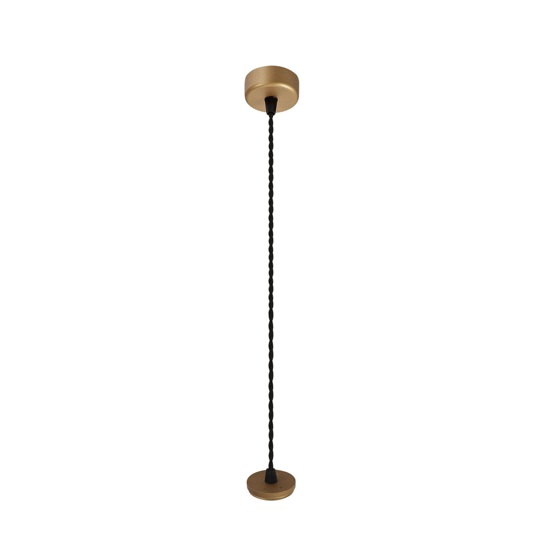 Nelson Lighting NLK01999 Silence 1 Light 30cm Pendant Light Champagne Gold/Acrylic Ring