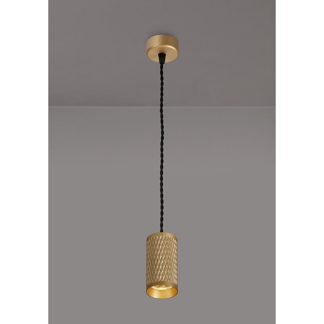 Nelson Lighting NLK02009 Silence 1 Light 11cm Pendant Light Champagne Gold