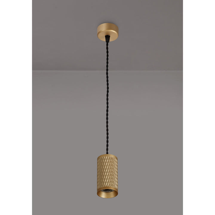 Nelson Lighting NLK02009 Silence 1 Light 11cm Pendant Light Champagne Gold