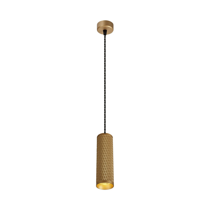 Nelson Lighting NLK02019 Silence 1 Light 20cm Pendant Light Champagne Gold