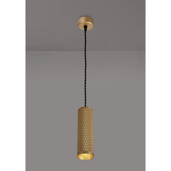 Nelson Lighting NLK02019 Silence 1 Light 20cm Pendant Light Champagne Gold