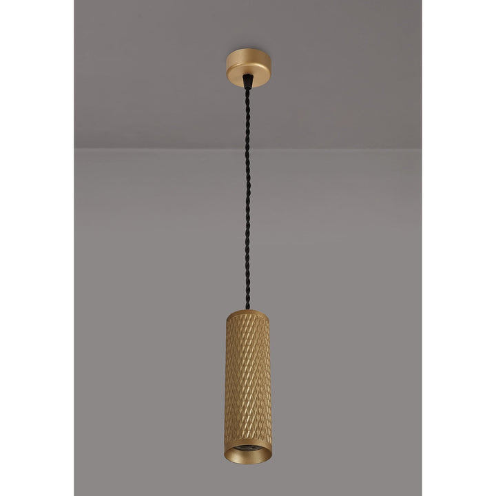 Nelson Lighting NLK02019 Silence 1 Light 20cm Pendant Light Champagne Gold