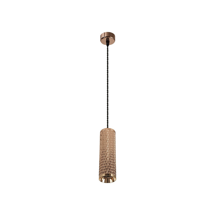 Nelson Lighting NLK02089 Silence 1 Light 20cm Pendant Light Rose Gold