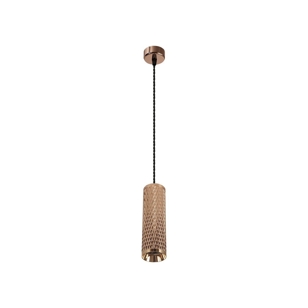 Nelson Lighting NLK02109 Silence 1 Light 30cm Pendant Light Rose Gold