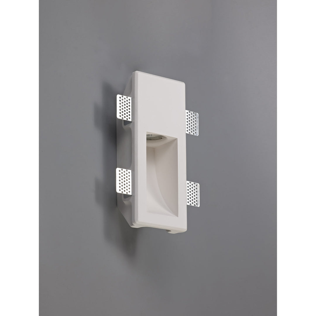 Nelson Lighting NL71719 Sucro Small Recessed Wall Lamp 1 Light White Paintable Gypsum