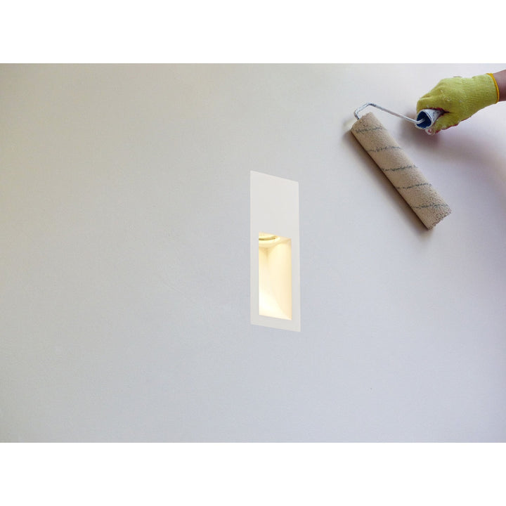 Nelson Lighting NL71719 Sucro Small Recessed Wall Lamp 1 Light White Paintable Gypsum