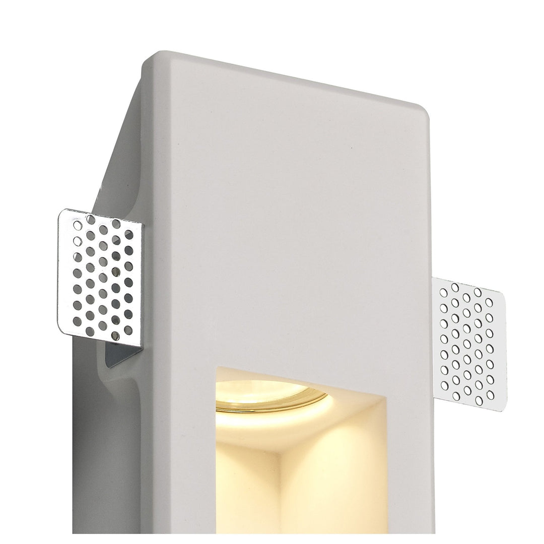 Nelson Lighting NL71729 Sucro Medium Recessed Wall Lamp 1 Light White Paintable Gypsum