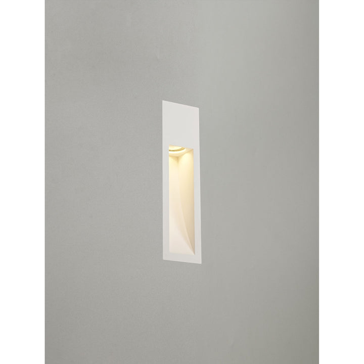 Nelson Lighting NL71729 Sucro Medium Recessed Wall Lamp 1 Light White Paintable Gypsum