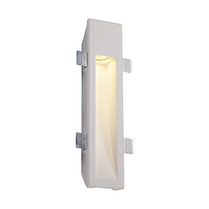 Nelson Lighting NL71739 Sucro Large Recessed Wall Lamp 1 Light White Paintable Gypsum