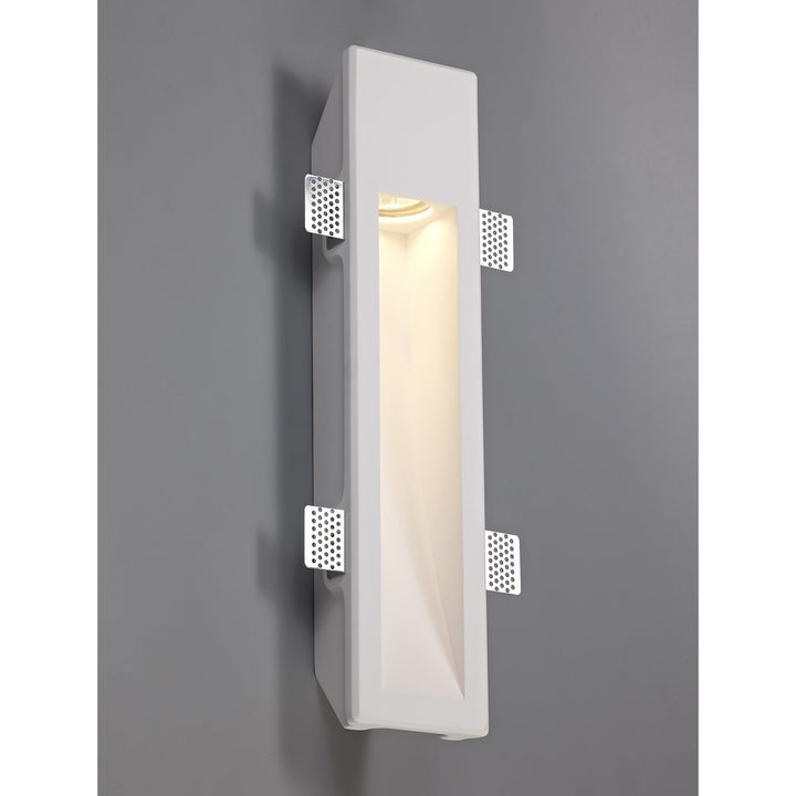 Nelson Lighting NL71739 Sucro Large Recessed Wall Lamp 1 Light White Paintable Gypsum