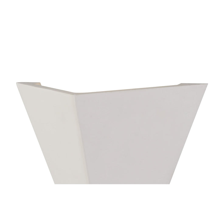 Nelson Lighting NL77139 Sucro Triangle Wall Lamp 1 Light White Paintable Gypsum