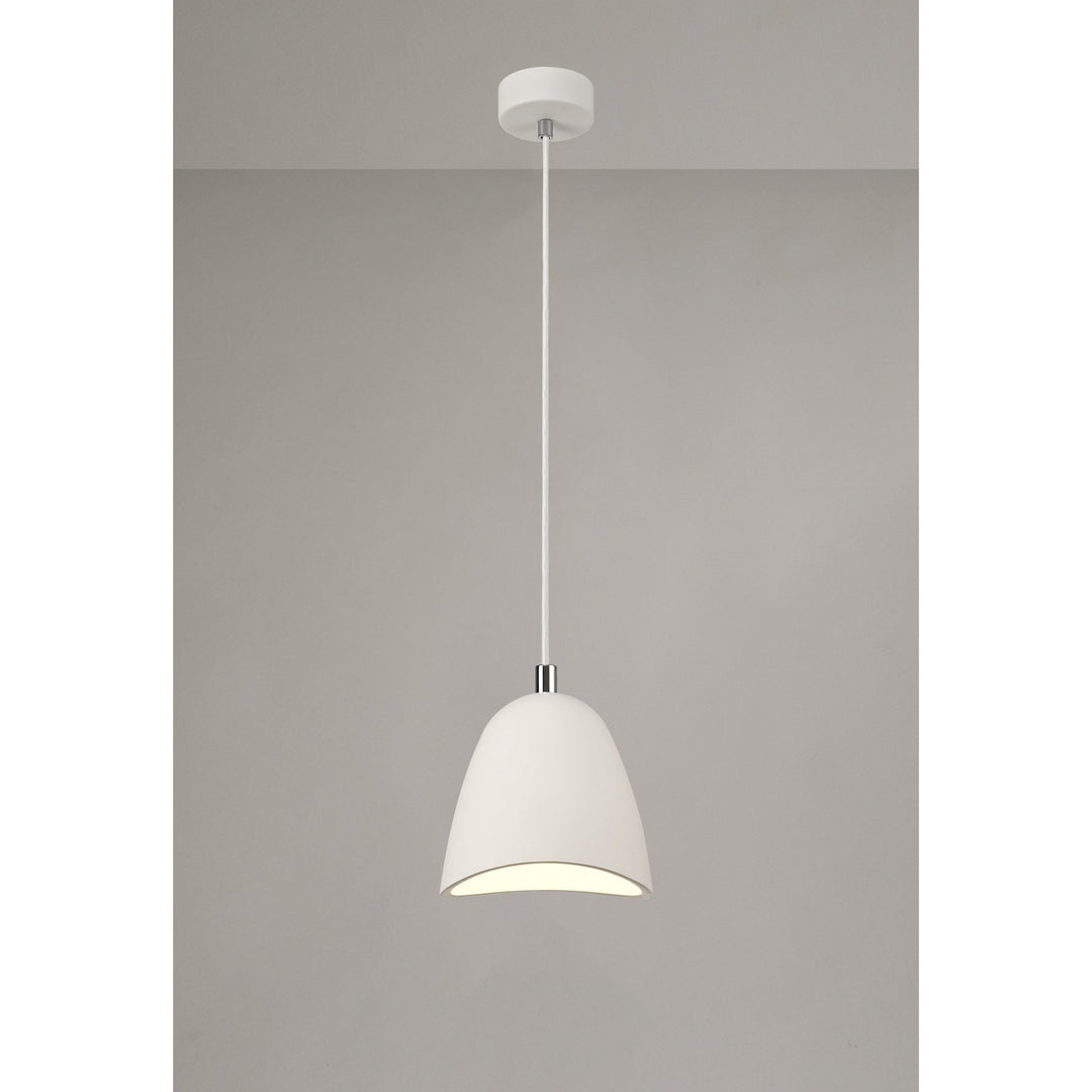 Nelson Lighting NL77159 Sucro Medium Pendant 1 Light White Paintable Gypsum