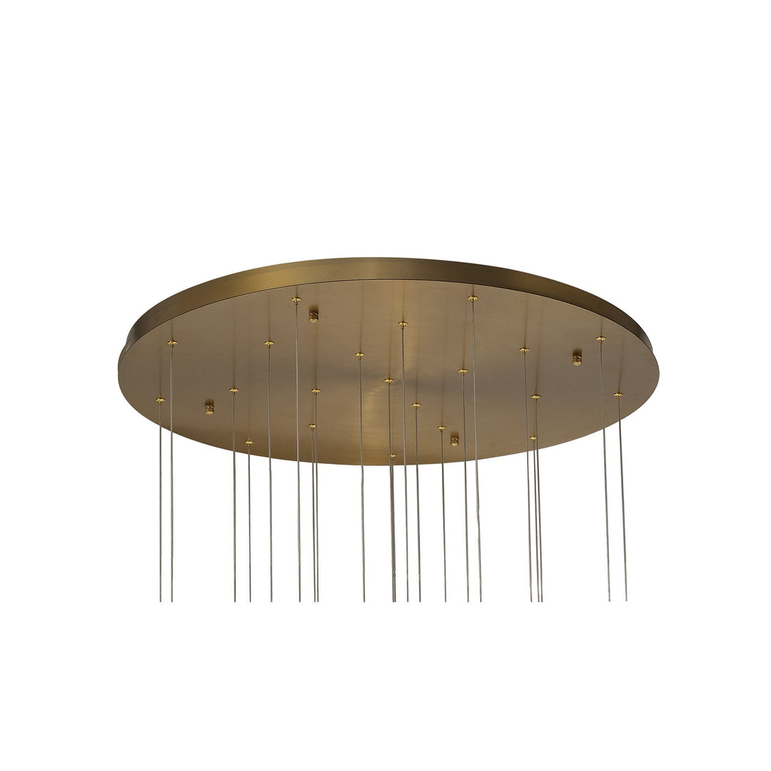 Nelson Lighting NL78619 Taki Pendant 5M 21 Light Brass/Copper & Cognac Glass