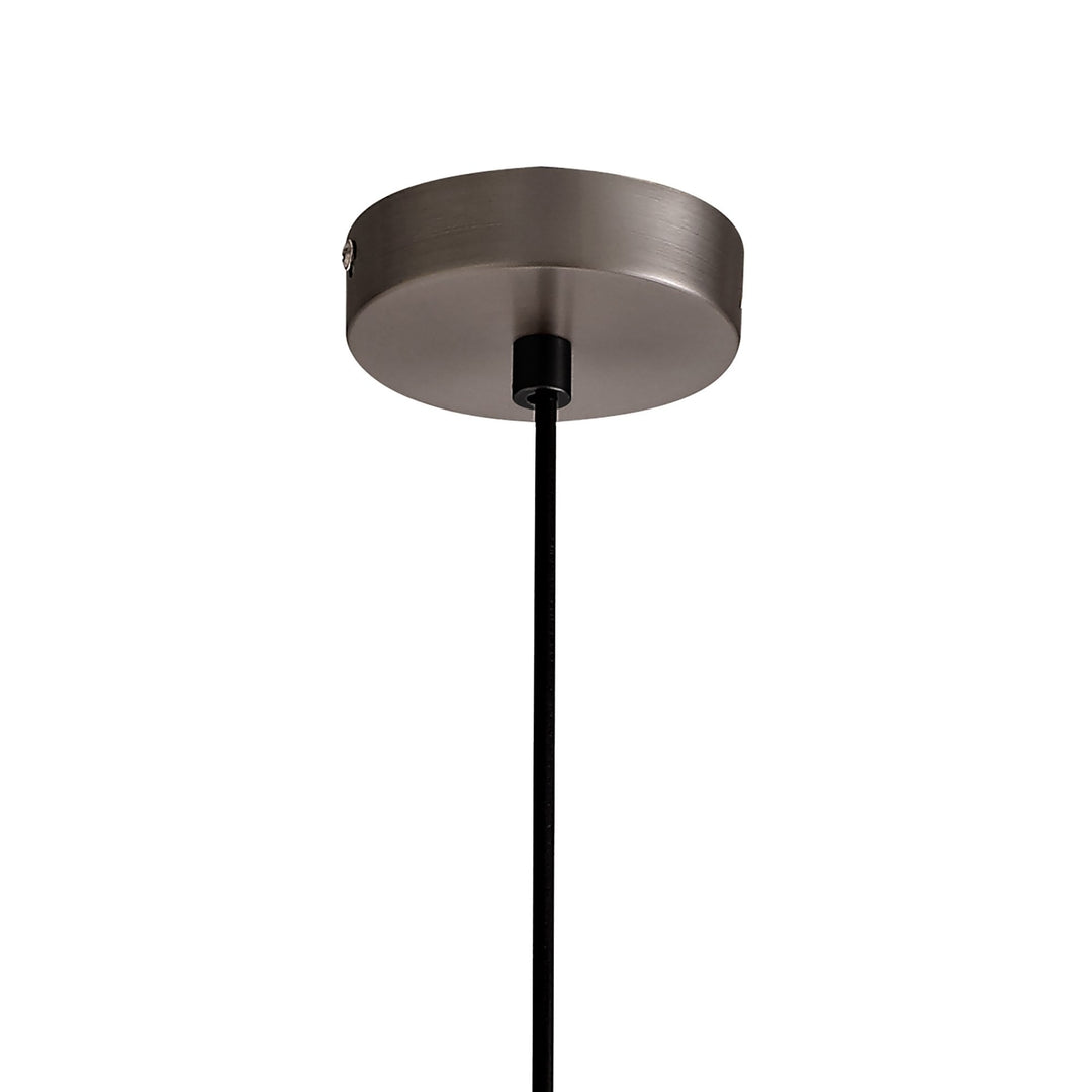 Nelson Lighting NL75999 Timmy Single Pendant 1 Light Adjustable Satin Nickel