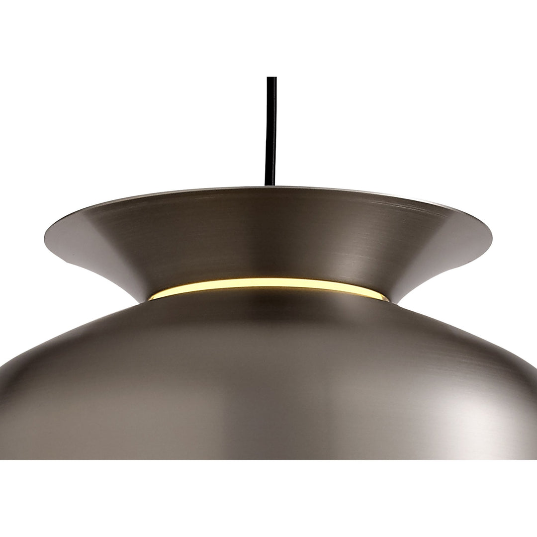 Nelson Lighting NL75999 Timmy Single Pendant 1 Light Adjustable Satin Nickel