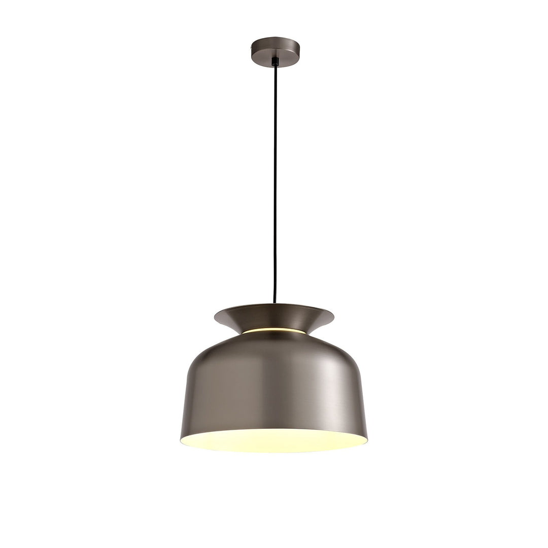 Nelson Lighting NL75999 Timmy Single Pendant 1 Light Adjustable Satin Nickel