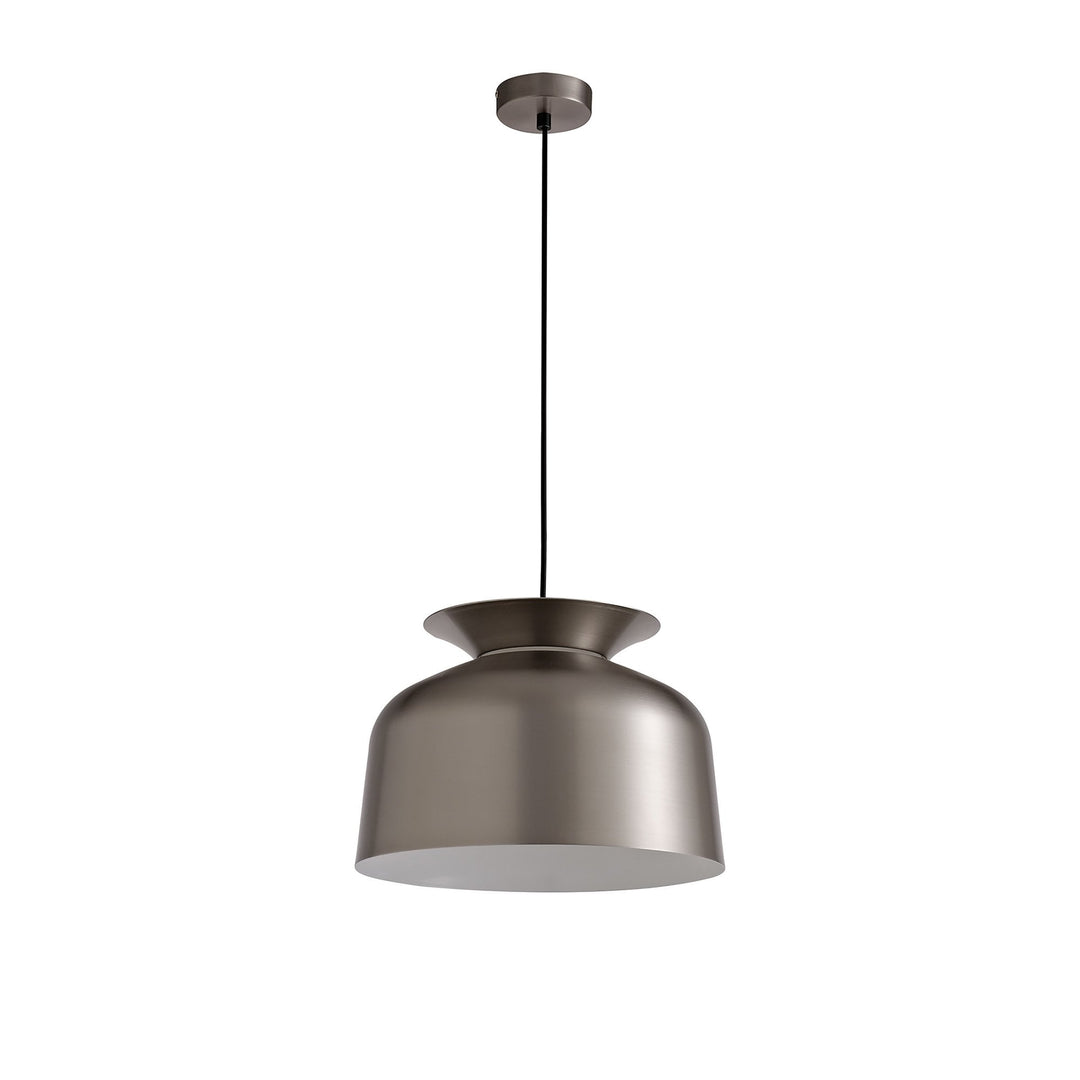 Nelson Lighting NL75999 Timmy Single Pendant 1 Light Adjustable Satin Nickel