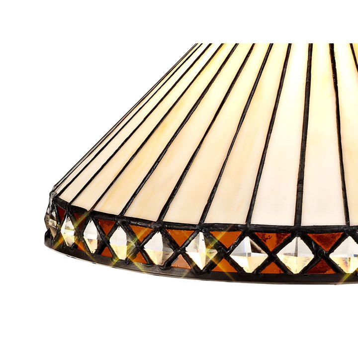 Nelson Lighting NL72599 Tink Tiffany 30cm Non-electric Shade For Pendant/Ceiling/Table Lamp Amber/Cream