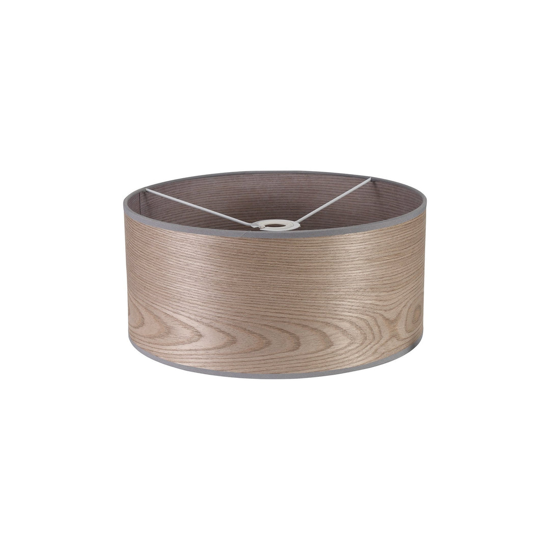 Nelson Lighting NL76929 Vivi Round 395x 180mm Wood Effect Shade Grey Oak/White Laminate