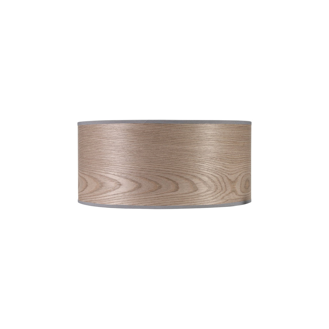 Nelson Lighting NL76929 Vivi Round 395x 180mm Wood Effect Shade Grey Oak/White Laminate