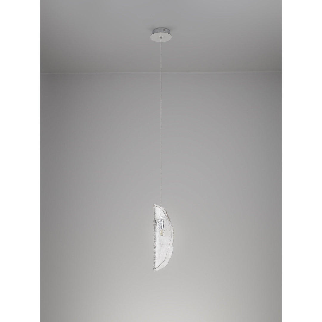 Nelson Lighting NL81899 Wish Pendant 1 Light Polished Chrome/Clear Glass