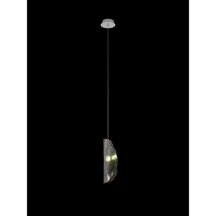 Nelson Lighting NL81919 Wish Pendant 1 Light Polished Chrome/Smoked Glass