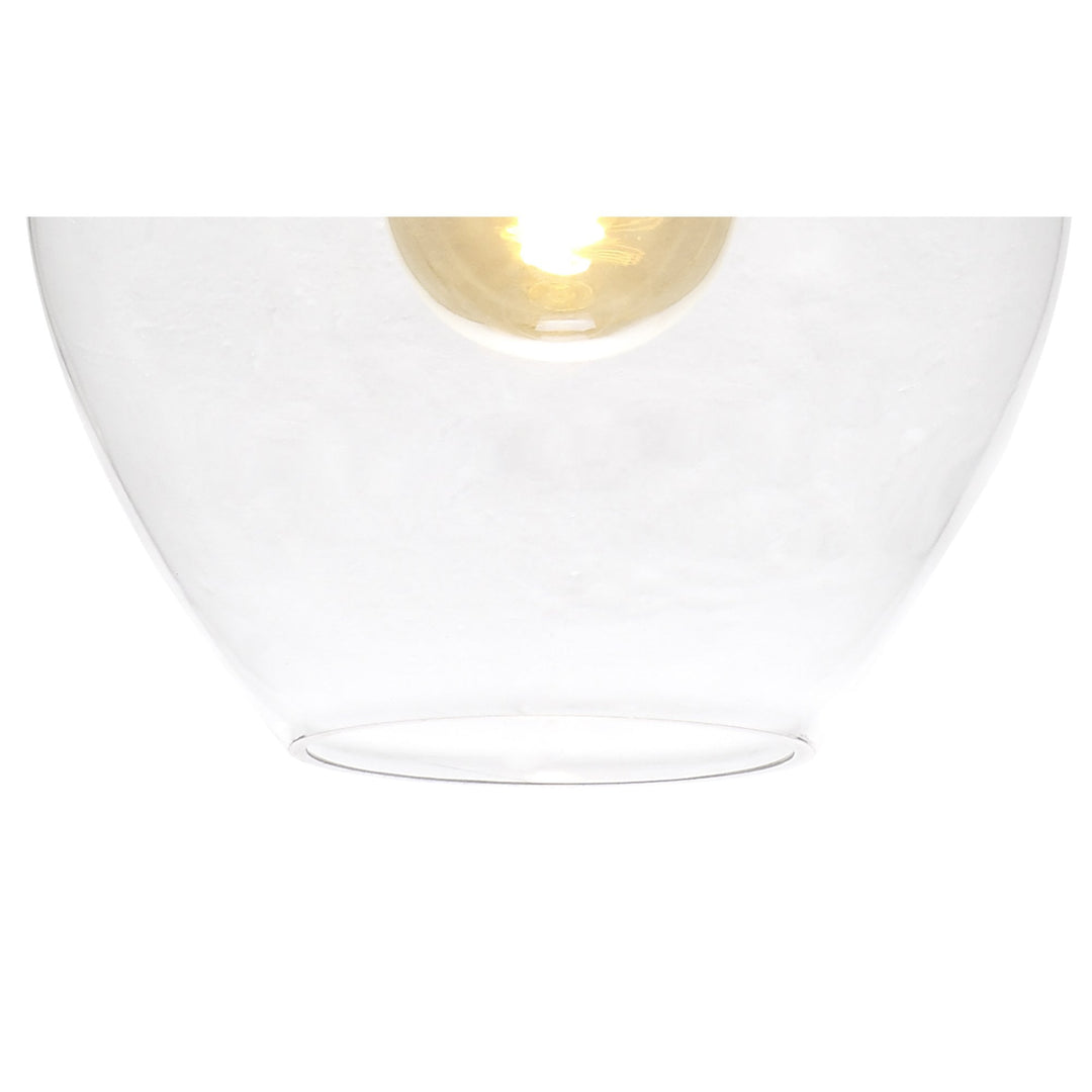 Nelson Lighting NL84189 Zen Pendant 28cm Round Chrome & Clear