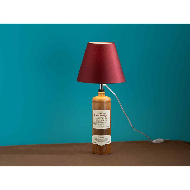 Schuller 167246 Bottle Kit Table Lamp Garnet Shade