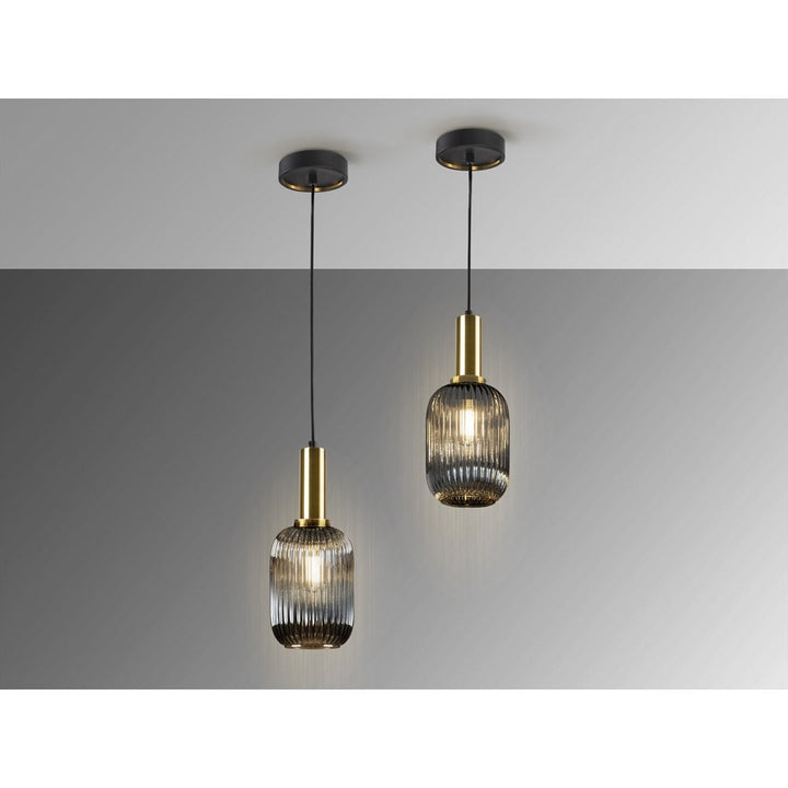 Schuller 225632 Norma Pendant 1 Light Smoke Grey