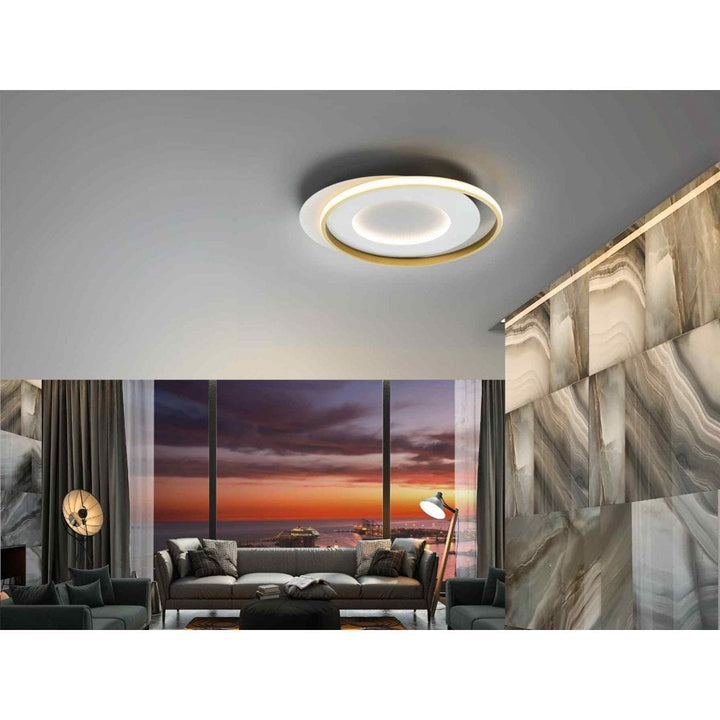 Schuller 245135 Limbos LED Flush Ceiling Light White/Gold