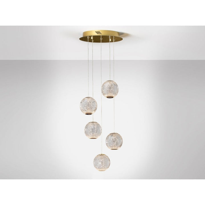 Schuller 354196 Austral LED 5 Light Pendant Golden