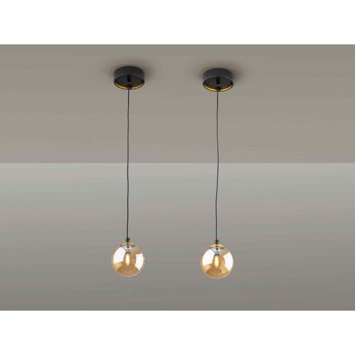 Schuller 439428 Dark 1 Light Pendant Black Brass