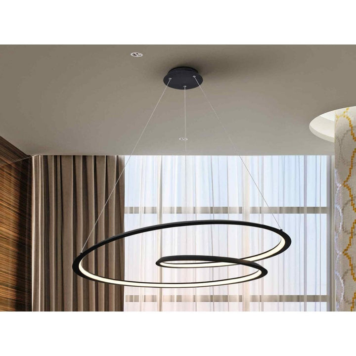 Schuller 527644 | Looping | Sculptural LED Pendant | Matt Black