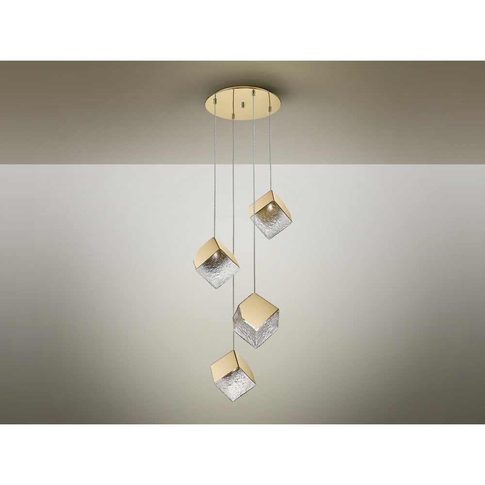 Schuller 720403 Priscila 4 Light Pendant Gold