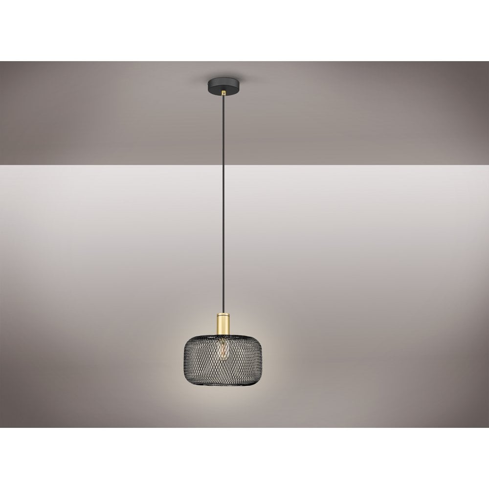 Schuller 910132 Osiris 1 Light Pendant Gold Black