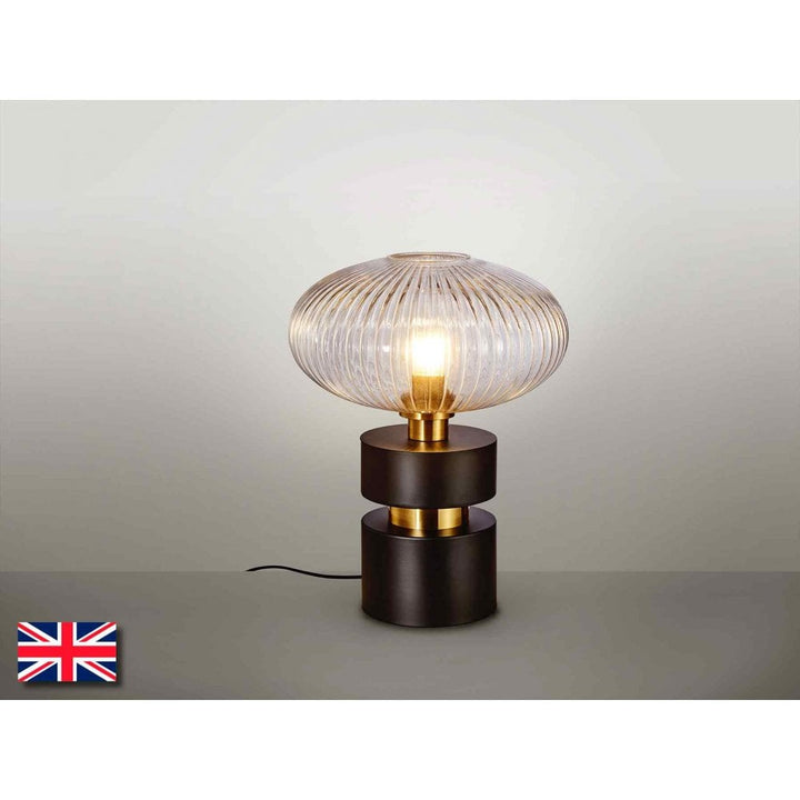 Schuller 225274UK Norma Table Lamp 1 Light Black Brass