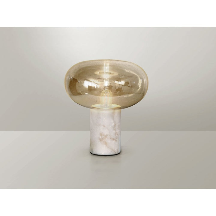 Schuller 837156UK Fungi Table Lamp White Marble