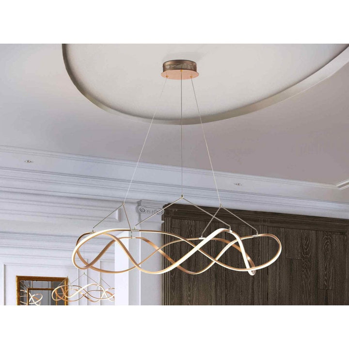Schuller 763592D Molly LED Pendant 110cm Rose Gold Dimmable
