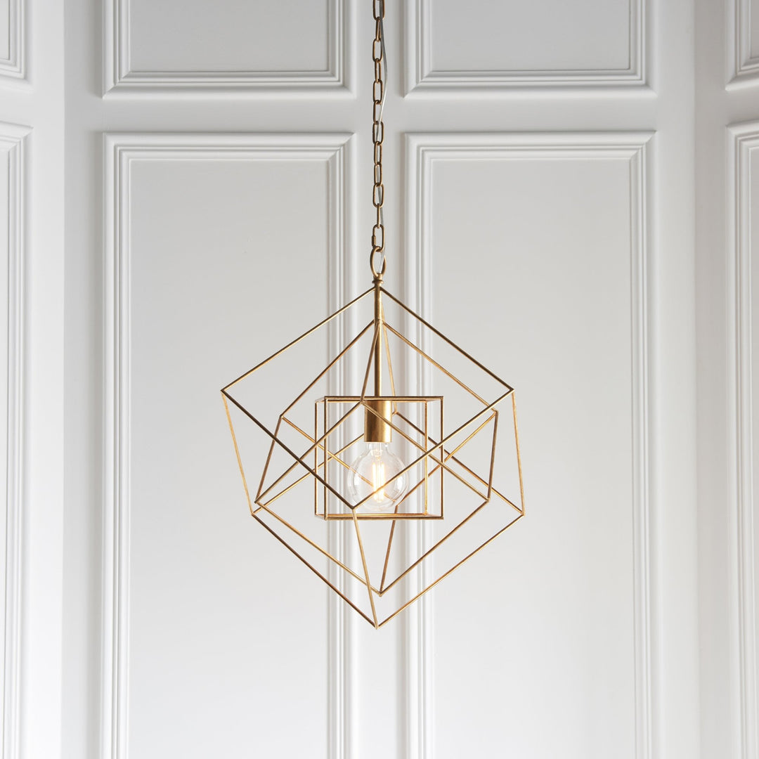 Nelson Lighting NL940032 1 Light Pendant Antique Gold Leaf