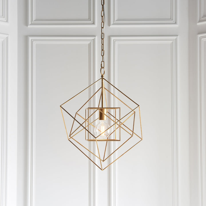 Nelson Lighting NL940032 1 Light Pendant Antique Gold Leaf