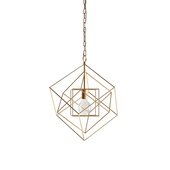 Nelson Lighting NL940032 1 Light Pendant Antique Gold Leaf