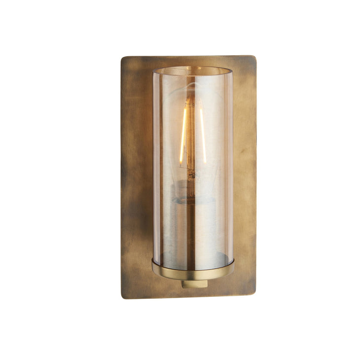 Nelson Lighting NL940598 | Brass Patina Wall Light | Champagne Lustre Glass