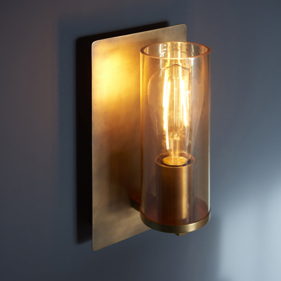 Nelson Lighting NL940598 | Brass Patina Wall Light | Champagne Lustre Glass