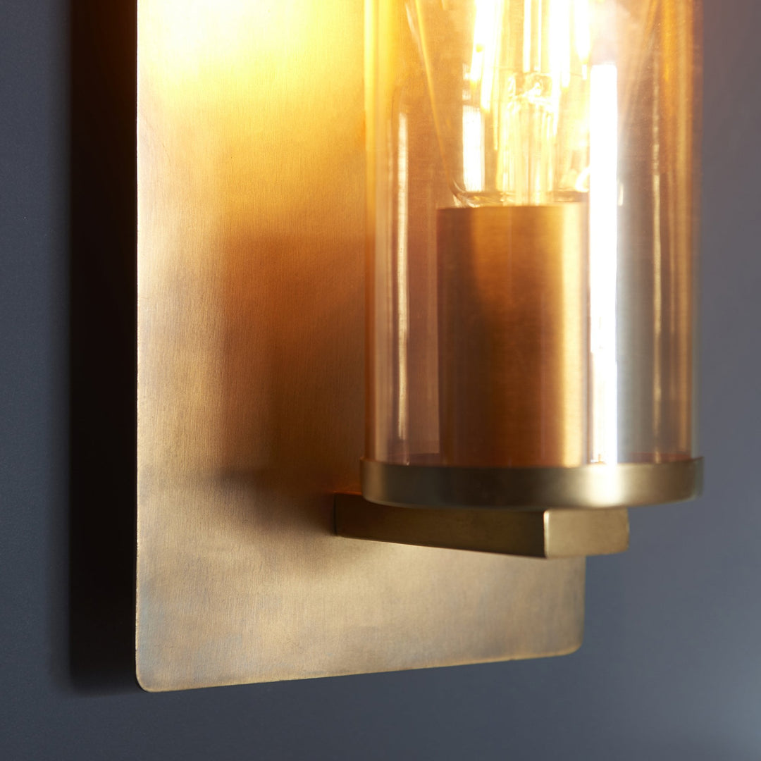 Nelson Lighting NL940598 | Brass Patina Wall Light | Champagne Lustre Glass