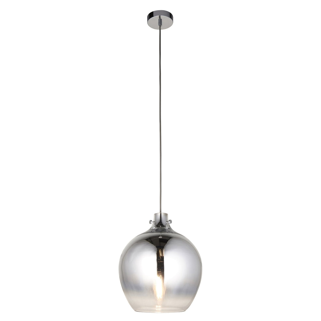 Nelson Lighting NL946442 1 Light Pendant Chrome Ombre Glass & Chrome Plate