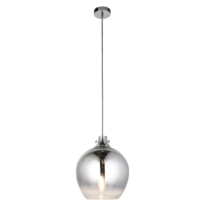 Nelson Lighting NL946442 1 Light Pendant Chrome Ombre Glass & Chrome Plate