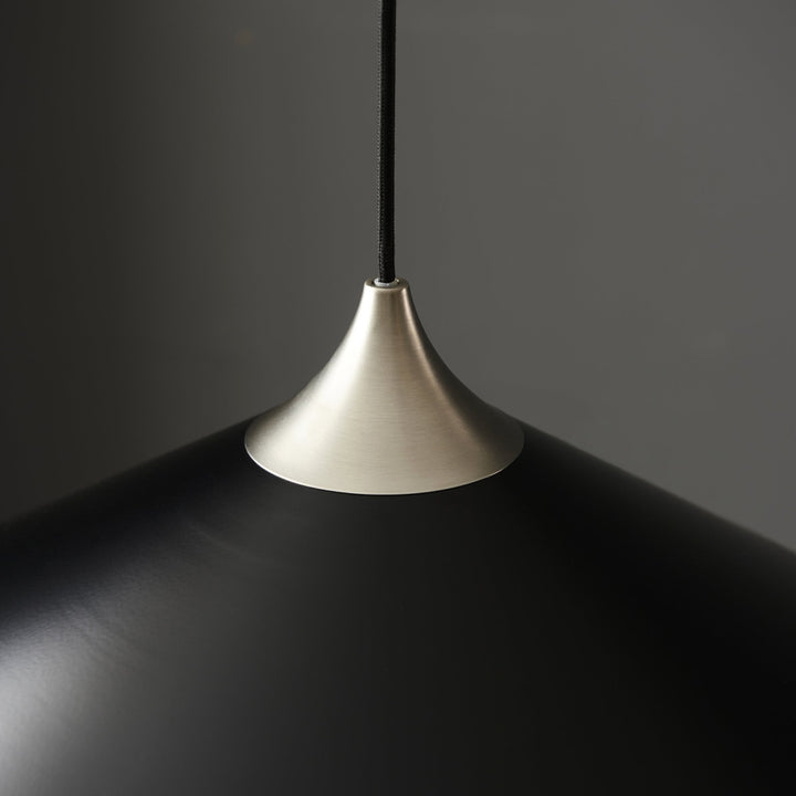 Nelson Lighting NL946560 1 Light Pendant Matt Black & Matt Nickel Plate