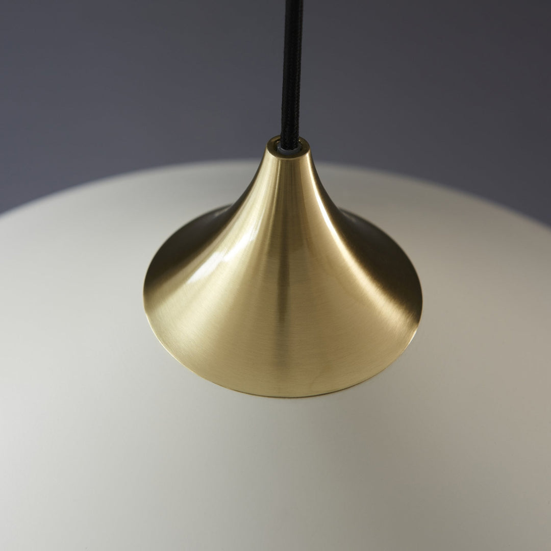 Nelson Lighting NL946561 1 Light Pendant Warm White & Brushed Brass Plate